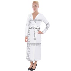 Henna Alphabet T- Shirt Henna Alphabet F Velvet Maxi Wrap Dress by maxcute