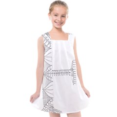 Henna Alphabet T- Shirt Henna Alphabet F Kids  Cross Back Dress by maxcute