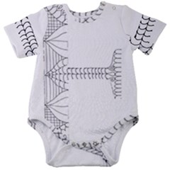 Henna Alphabet T- Shirt Henna Alphabet F Baby Short Sleeve Bodysuit by maxcute