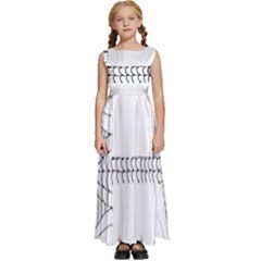 Henna Alphabet T- Shirt Henna Alphabet F Kids  Satin Sleeveless Maxi Dress by maxcute