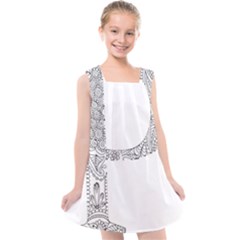 Henna Alphabet T- Shirt Henna Alphabet P Kids  Cross Back Dress by maxcute