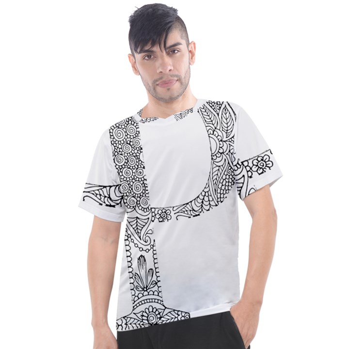 Henna Alphabet T- Shirt Henna Alphabet P Men s Sport Top