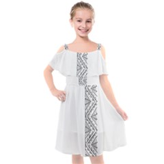 Henna Alphabet T- Shirt Henna Alphabet T Kids  Cut Out Shoulders Chiffon Dress by maxcute