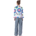 Hippie T- Shirt Psychedelic Floral Power Pattern T- Shirt Kids  Frill Detail Tee View2