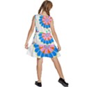 Hippie T- Shirt Psychedelic Floral Power Pattern T- Shirt Kids  Sleeveless Tiered Mini Dress View4