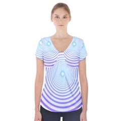 Hypnotic T- Shirt Hypnotize Royal Purple T- Shirt Short Sleeve Front Detail Top by maxcute