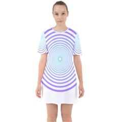 Hypnotic T- Shirt Hypnotize Royal Purple T- Shirt Sixties Short Sleeve Mini Dress by maxcute