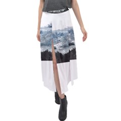 Iceberg T- Shirt Iceberg T- Shirt Velour Split Maxi Skirt by maxcute