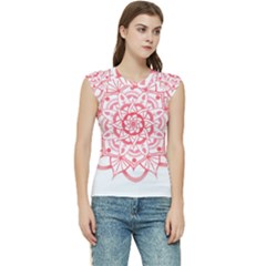 Intricate Mandala T- Shirt Shades Of Pink Floral Mandala T- Shirt Women s Raglan Cap Sleeve Tee by maxcute