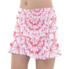 Intricate Mandala T- Shirt Shades Of Pink Floral Mandala T- Shirt Classic Tennis Skirt by maxcute