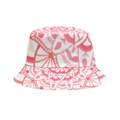 Intricate Mandala T- Shirt Shades Of Pink Floral Mandala T- Shirt Inside Out Bucket Hat by maxcute