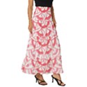 Intricate Mandala T- Shirt Shades Of Pink Floral Mandala T- Shirt Tiered Ruffle Maxi Skirt View3