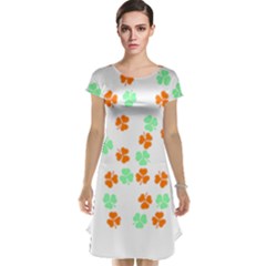 Irish T- Shirt Shamrock Pattern In Green White Orange T- Shirt Cap Sleeve Nightdress by maxcute