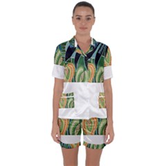 Jungle T- Shirt Jungle 1 T- Shirt Satin Short Sleeve Pajamas Set by maxcute