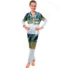 Jungle T- Shirt Jungle 1 T- Shirt Kid s Satin Long Sleeve Pajamas Set