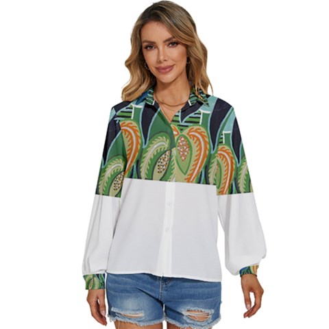 Jungle T- Shirt Jungle 1 T- Shirt Women s Long Sleeve Button Down Shirt by maxcute