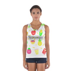 Kawaii Doodle T- Shirt Kawaii Doodle Food Illustration T- Shirt Sport Tank Top  by maxcute