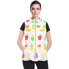 Kawaii Doodle T- Shirt Kawaii Doodle Food Illustration T- Shirt Women s Puffer Vest by maxcute