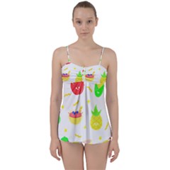 Kawaii Doodle T- Shirt Kawaii Doodle Food Illustration T- Shirt Babydoll Tankini Set by maxcute