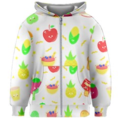 Kawaii Doodle T- Shirt Kawaii Doodle Food Illustration T- Shirt Kids  Zipper Hoodie Without Drawstring by maxcute