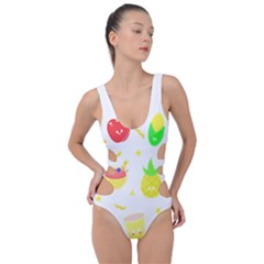 Kawaii Doodle T- Shirt Kawaii Doodle Food Illustration T- Shirt Side Cut Out Swimsuit by maxcute