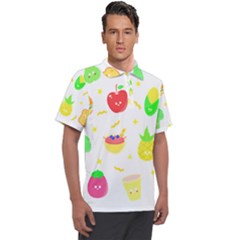 Kawaii Doodle T- Shirt Kawaii Doodle Food Illustration T- Shirt Men s Polo Tee by maxcute