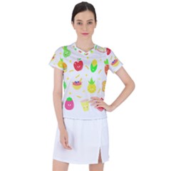 Kawaii Doodle T- Shirt Kawaii Doodle Food Illustration T- Shirt Women s Sports Top by maxcute