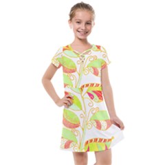 Leaves Art T- Shirtleaves T- Shirt Kids  Cross Web Dress by maxcute