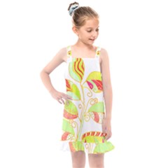 Leaves Art T- Shirtleaves T- Shirt Kids  Overall Dress by maxcute