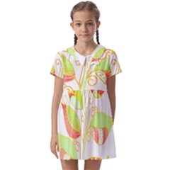 Leaves Art T- Shirtleaves T- Shirt Kids  Asymmetric Collar Dress by maxcute