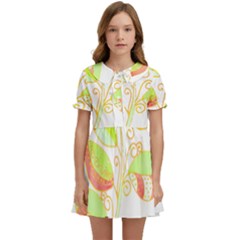 Leaves Art T- Shirtleaves T- Shirt Kids  Sweet Collar Dress by maxcute