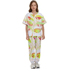 Leaves Art T- Shirtleaves T- Shirt Kids  Tee And Pants Sports Set