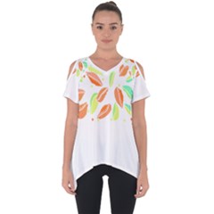 Leaves Design T- Shirtleaves T- Shirt (1) Cut Out Side Drop Tee by maxcute