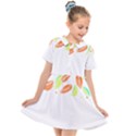 Leaves Design T- Shirtleaves T- Shirt (1) Kids  Short Sleeve Shirt Dress View1