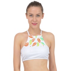 Leaves Design T- Shirtleaves T- Shirt (1) Racer Front Bikini Top by maxcute