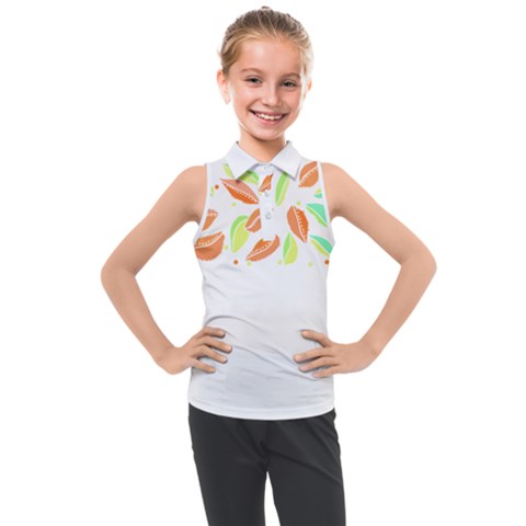 Leaves Design T- Shirtleaves T- Shirt (1) Kids  Sleeveless Polo Tee by maxcute