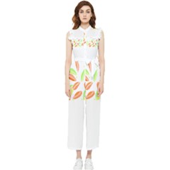 Leaves Design T- Shirtleaves T- Shirt (1) Women s Frill Top Chiffon Jumpsuit by maxcute