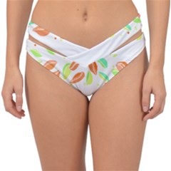 Leaves Design T- Shirtleaves T- Shirt (1) Double Strap Halter Bikini Bottom by maxcute