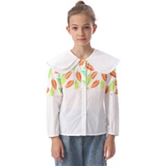 Leaves Design T- Shirtleaves T- Shirt (1) Kids  Peter Pan Collar Blouse by maxcute