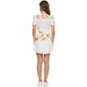 Leaves Design T- Shirtleaves T- Shirt (1) V-Neck High Waist Chiffon Mini Dress View4