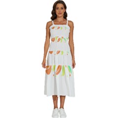 Leaves Design T- Shirtleaves T- Shirt (1) Sleeveless Shoulder Straps Boho Dress