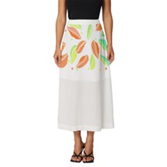 Leaves Design T- Shirtleaves T- Shirt (1) Classic Midi Chiffon Skirt