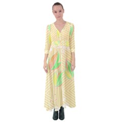 Leaves Design T- Shirtleaves T- Shirt (2) Button Up Maxi Dress by maxcute