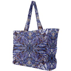 Denim Blend Repeats I Simple Shoulder Bag by kaleidomarblingart