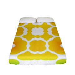 Yellow Seamless Pattern Fitted Sheet (full/ Double Size) by Ravend