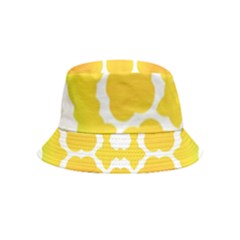 Yellow Seamless Pattern Inside Out Bucket Hat (kids) by Ravend