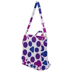 Purple Blue Repeat Pattern Crossbody Backpack by Ravend