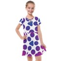 Purple Blue Repeat Pattern Kids  Cross Web Dress View1