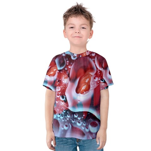 Abstract Art Texture Bubbles Kids  Cotton Tee by Ravend