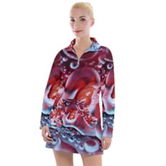 Abstract Art Texture Bubbles Women s Long Sleeve Casual Dress by Ravend